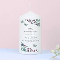 Personalised Forget Me Not Pillar Candle Extra Image 2 Preview